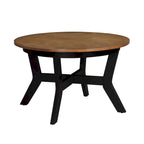 32inch runder Couchtisch aus Holz für das Wohnzimmer, runder Couchtisch aus Holz im Mid-Century-Bauernhausstil für Wohnungen, einfache Montage