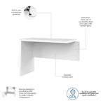 42W Laminate Desk Return Bridge with Scratch-Resistant Surface