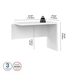42W Laminate Desk Return Bridge with Scratch-Resistant Surface