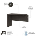 42W Laminate Desk Return Bridge with Scratch-Resistant Surface
