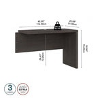 42W Laminate Desk Return Bridge with Scratch-Resistant Surface