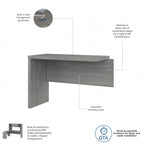 42W Laminate Desk Return Bridge with Scratch-Resistant Surface