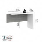 42W Laminate Desk Return Bridge with Scratch-Resistant Surface