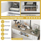 Farmhouse TV Stand for TVs up to 65 Media Console Center