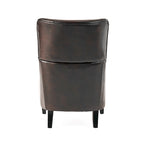 27 High Back Accent Chair with Birch Wood Legs