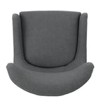 27 High Back Accent Chair with Birch Wood Legs