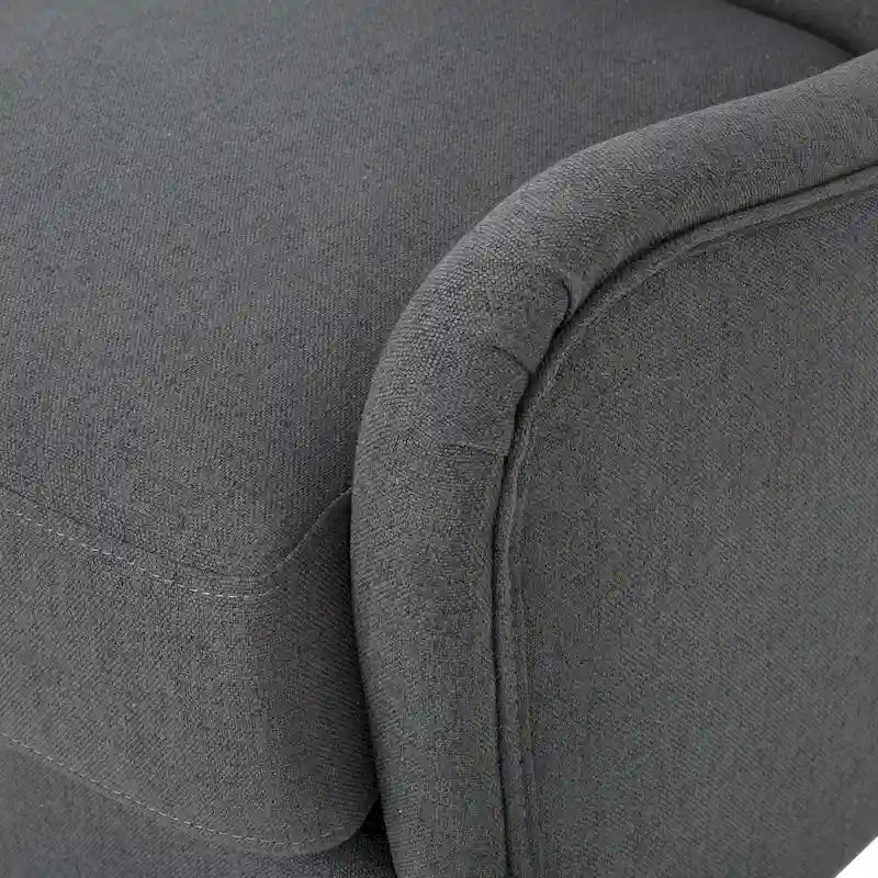 27 High Back Accent Chair with Birch Wood Legs
