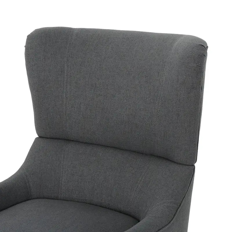 27 High Back Accent Chair with Birch Wood Legs