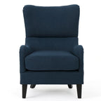 27 High Back Accent Chair with Birch Wood Legs
