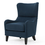 27 High Back Accent Chair with Birch Wood Legs