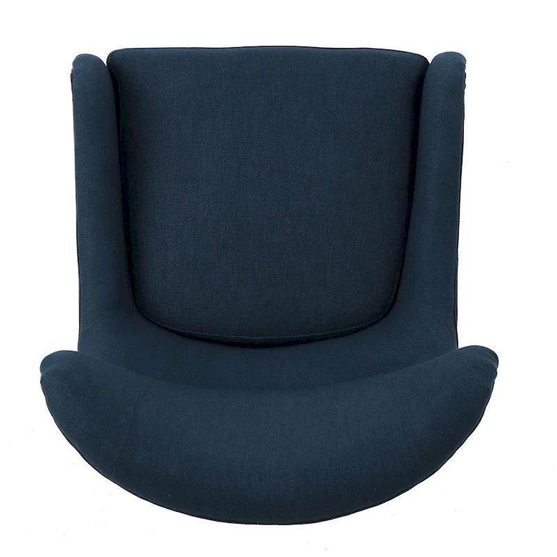 27 High Back Accent Chair with Birch Wood Legs