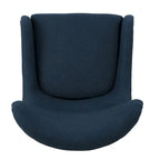 27 High Back Accent Chair with Birch Wood Legs