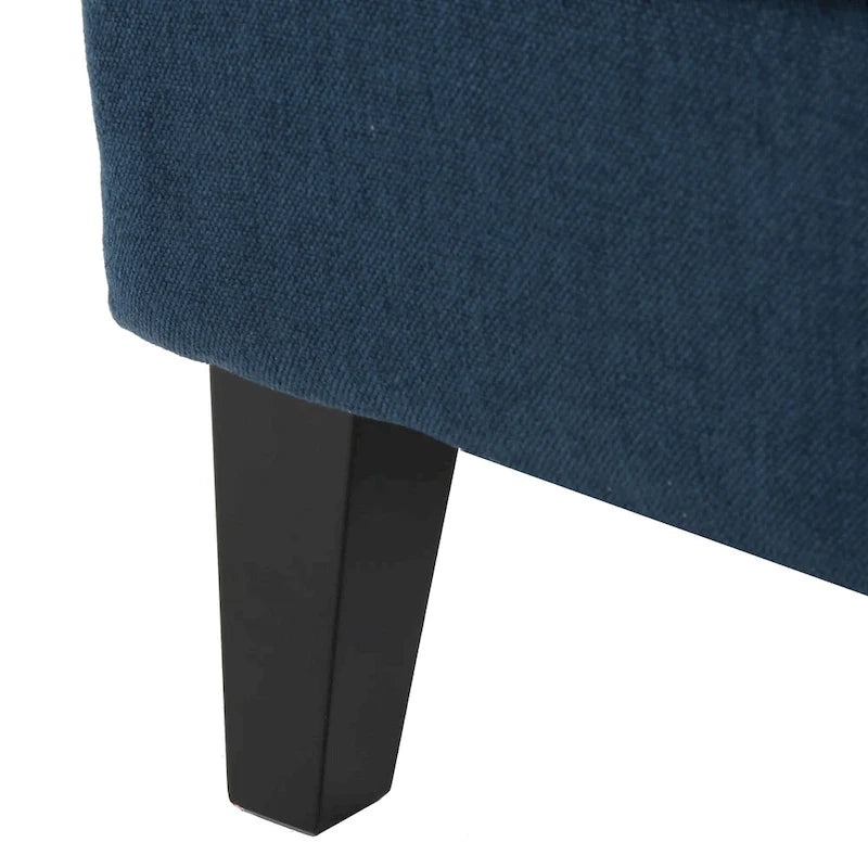 27 High Back Accent Chair with Birch Wood Legs