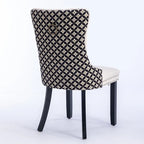 Classic Velvet Dining Chairs with Wood Frames