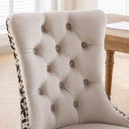 Classic Velvet Dining Chairs with Wood Frames