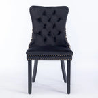 Classic Velvet Dining Chairs with Wood Frames