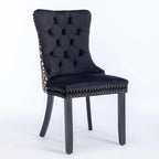 Classic Velvet Dining Chairs with Wood Frames
