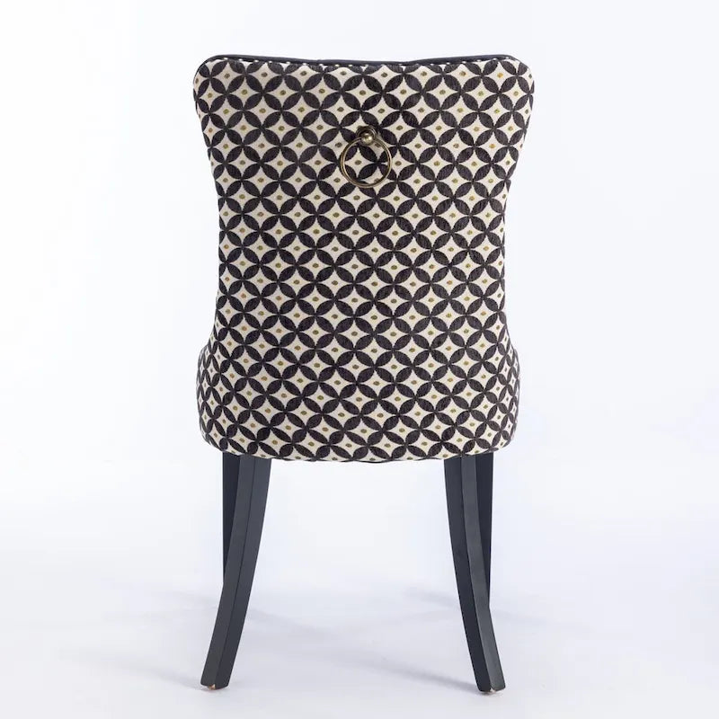 Classic Velvet Dining Chairs with Wood Frames