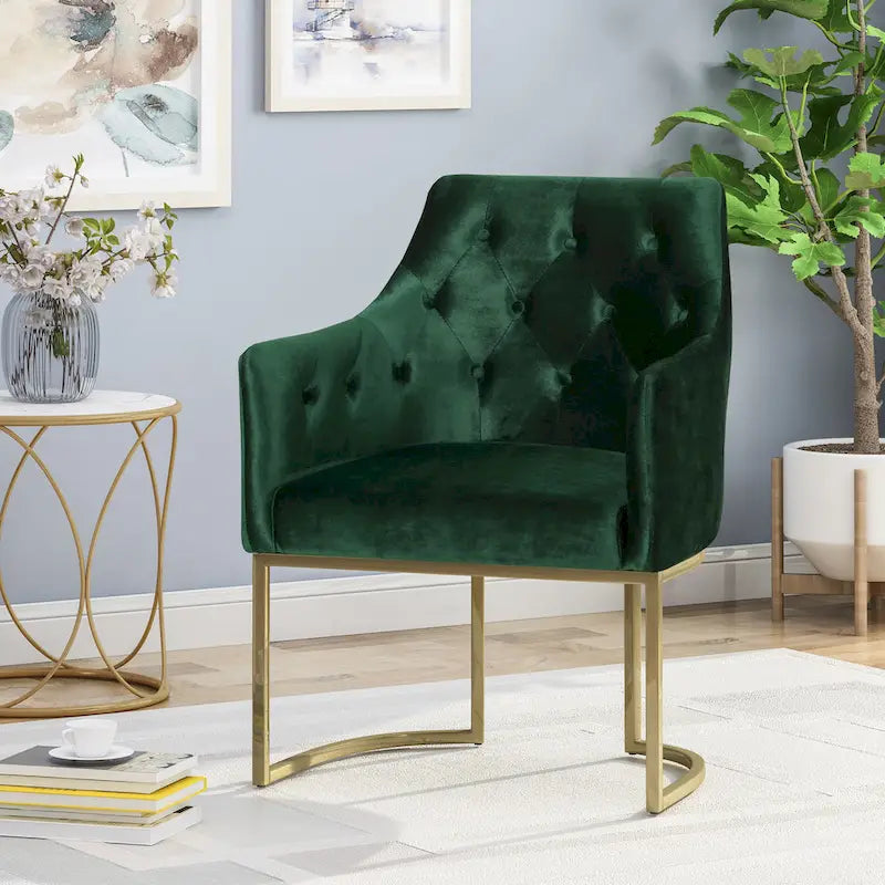 Modern Tufted Glam Accent Chair