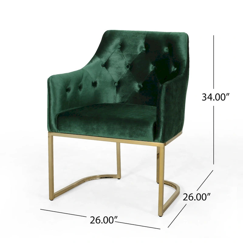 Modern Tufted Glam Accent Chair