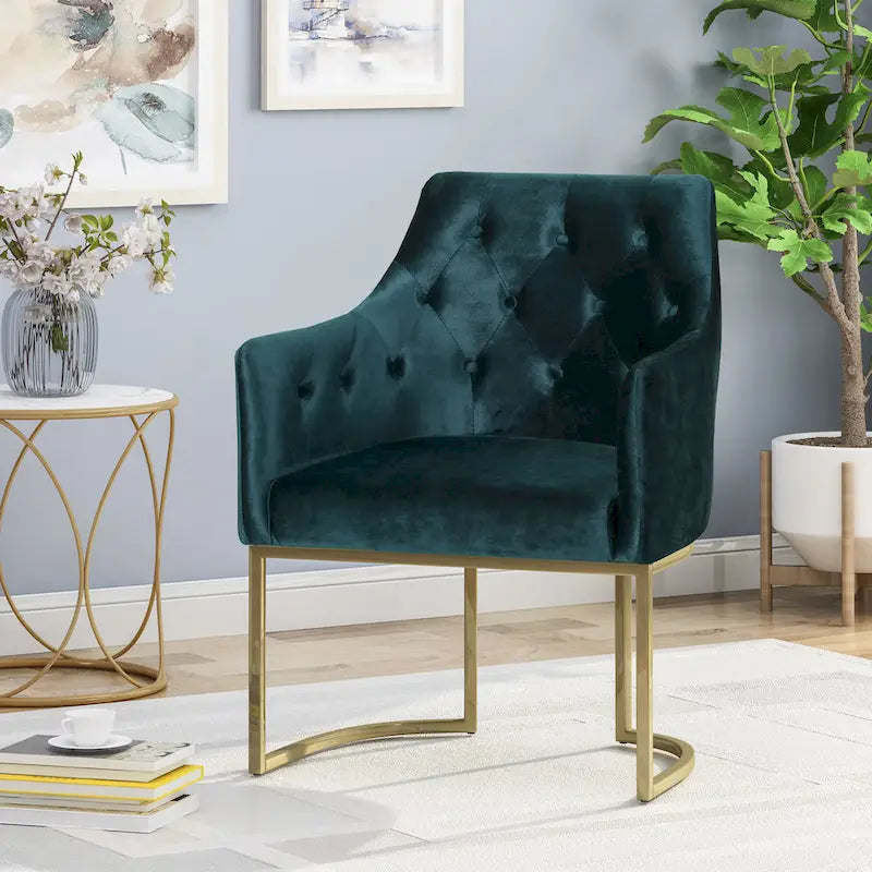 Modern Tufted Glam Accent Chair
