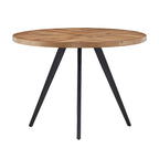 Oak Top Iron Grey Finish Dining Table
