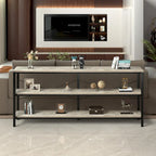 Table console de canapé de 55, étroite et longue, pour entrée, avec étagère de rangement et fonction de meuble TV