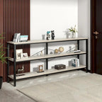 Table console de canapé de 55, étroite et longue, pour entrée, avec étagère de rangement et fonction de meuble TV