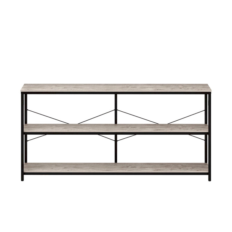 Table console de canapé de 55, étroite et longue, pour entrée, avec étagère de rangement et fonction de meuble TV