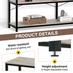 Table console de canapé de 55, étroite et longue, pour entrée, avec étagère de rangement et fonction de meuble TV
