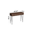 Modern Console Table with Sturdy Metal Legs