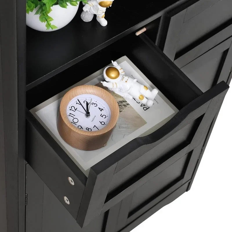 Floor Storage Cabinet with 2 Doors - 11.8D x 23.6W x 42.5H