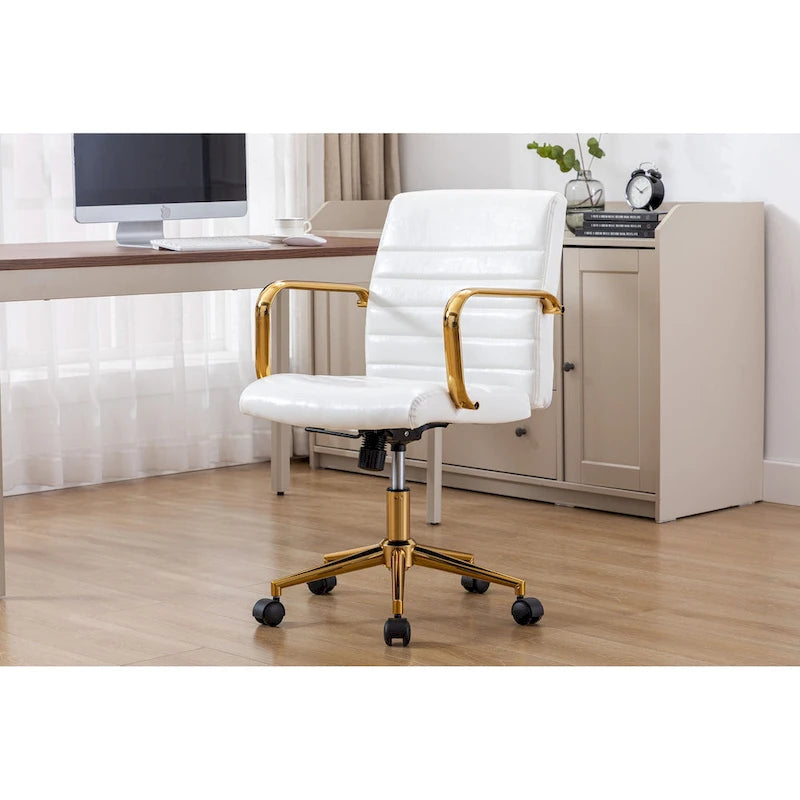 Chaise de bureau pivotante, similicuir PU, roulettes