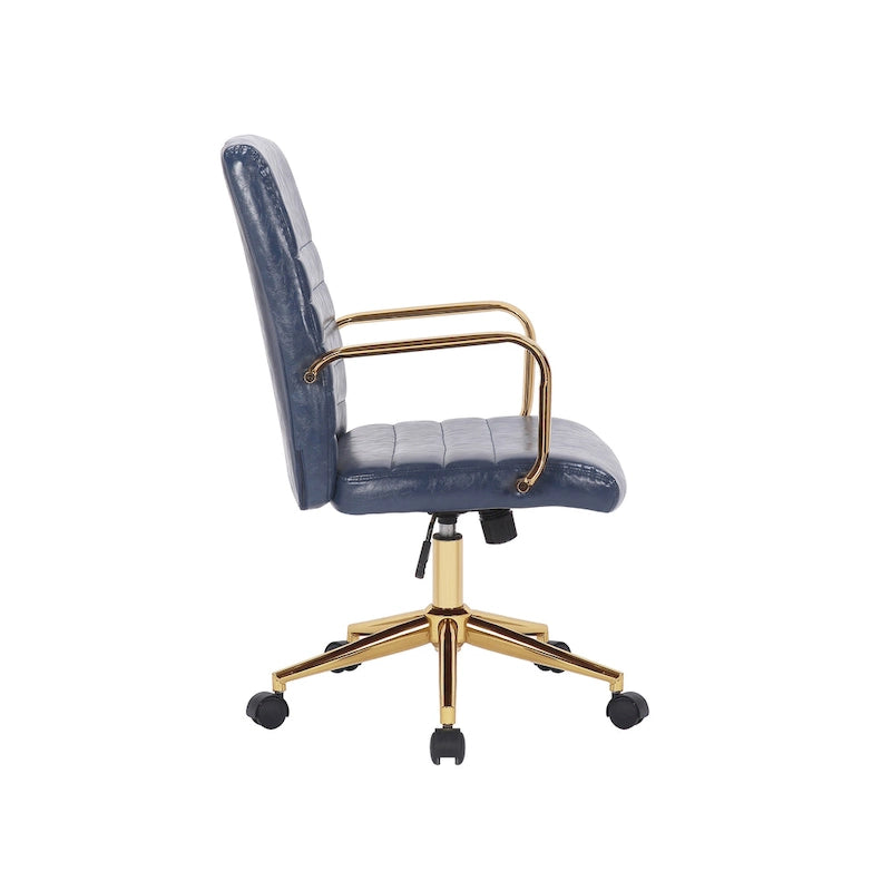 Chaise de bureau pivotante, similicuir PU, roulettes