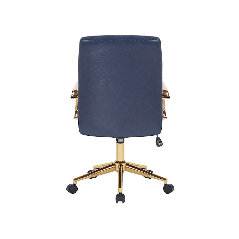 Chaise de bureau pivotante, similicuir PU, roulettes