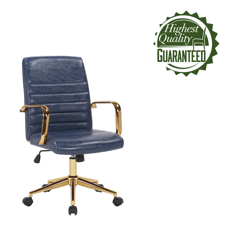 Chaise de bureau pivotante, similicuir PU, roulettes