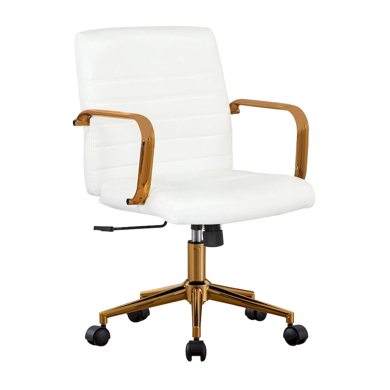 Chaise de bureau pivotante, similicuir PU, roulettes