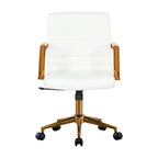 Chaise de bureau pivotante, similicuir PU, roulettes