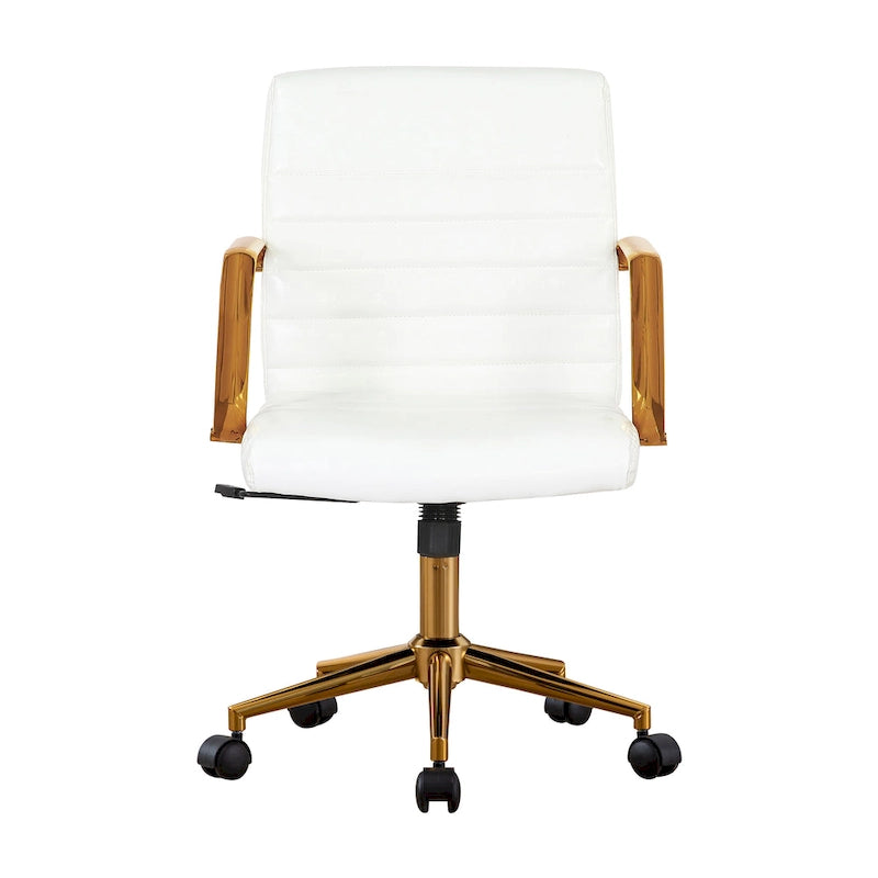 Chaise de bureau pivotante, similicuir PU, roulettes