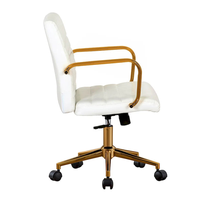 Chaise de bureau pivotante, similicuir PU, roulettes