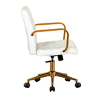 Chaise de bureau pivotante, similicuir PU, roulettes