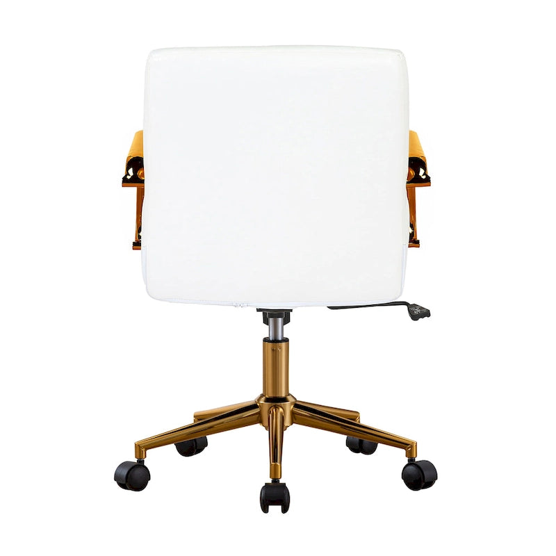 Chaise de bureau pivotante, similicuir PU, roulettes