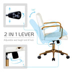 Chaise de bureau pivotante, similicuir PU, roulettes