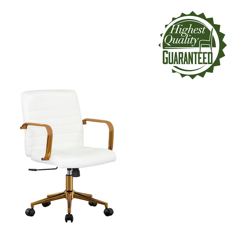 Chaise de bureau pivotante, similicuir PU, roulettes