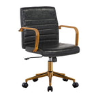 Chaise de bureau pivotante, similicuir PU, roulettes