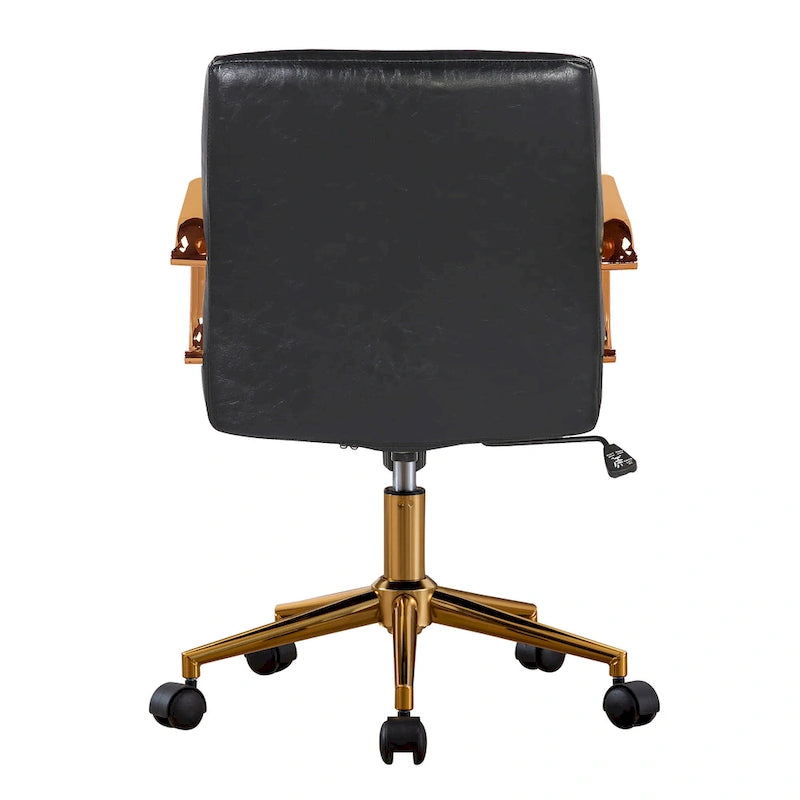 Chaise de bureau pivotante, similicuir PU, roulettes