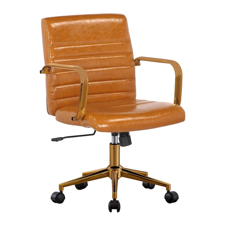 Chaise de bureau pivotante, similicuir PU, roulettes