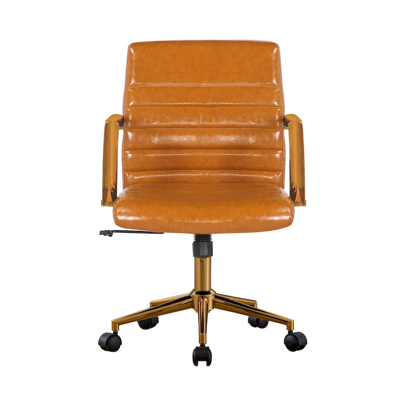 Chaise de bureau pivotante, similicuir PU, roulettes