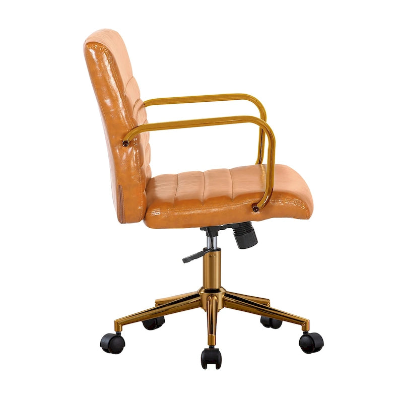 Chaise de bureau pivotante, similicuir PU, roulettes