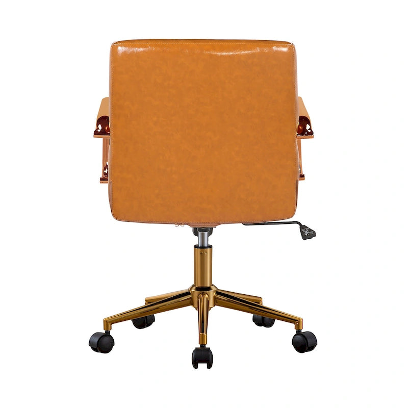 Chaise de bureau pivotante, similicuir PU, roulettes